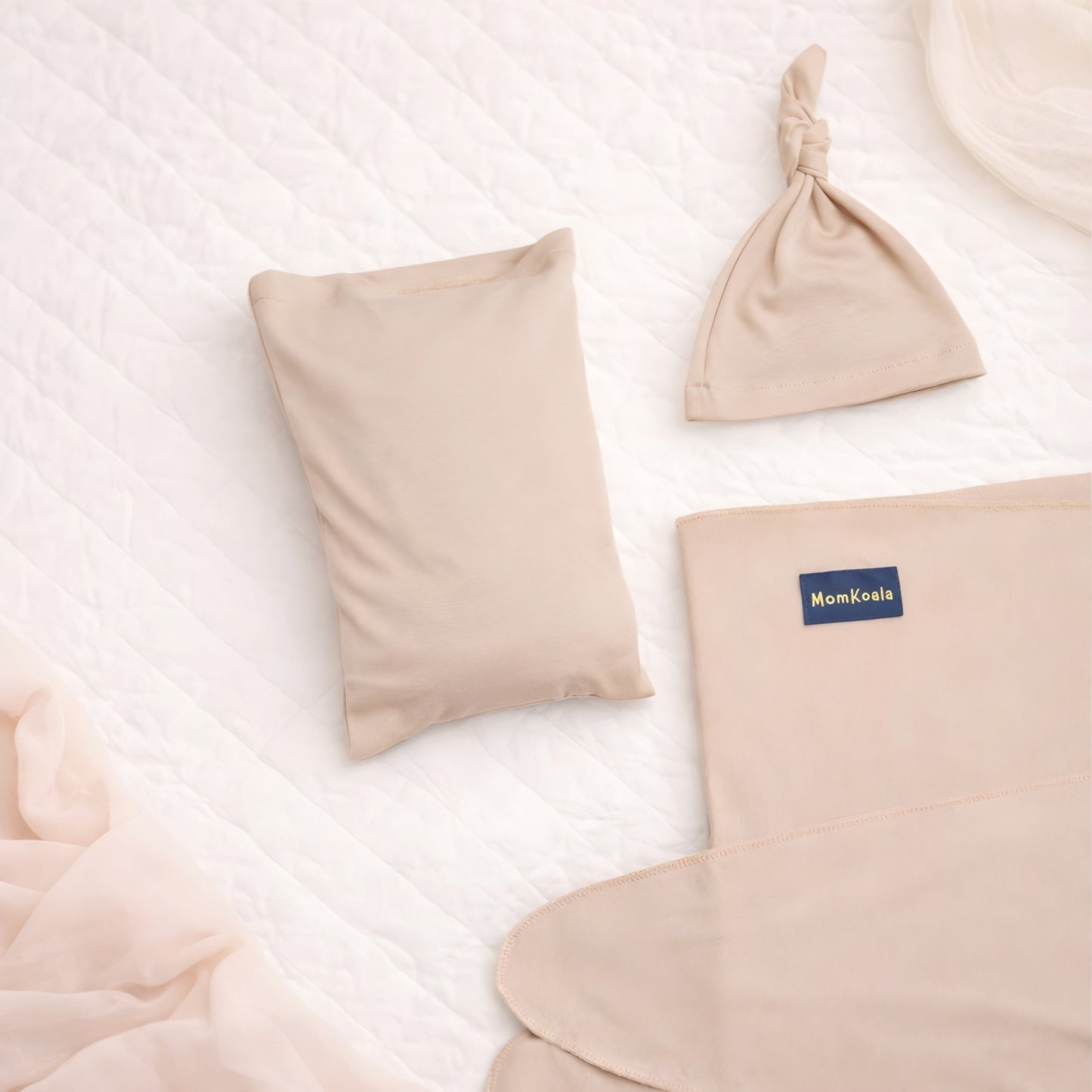 MomKoala Flexible - Kum Beji Wrap Sling Çocuk Taşıyıcı