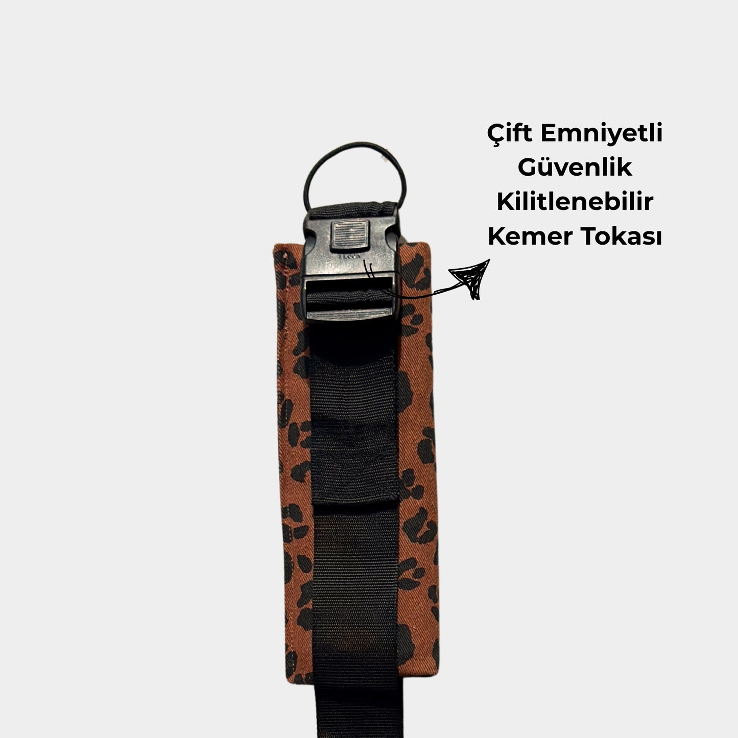 MomKoala Signature - Kahve Leopar Yan Sling Çocuk Taşıyıcı