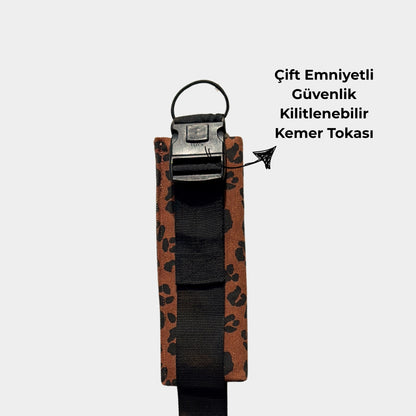 MomKoala Signature - Kahve Leopar Yan Sling Çocuk Taşıyıcı