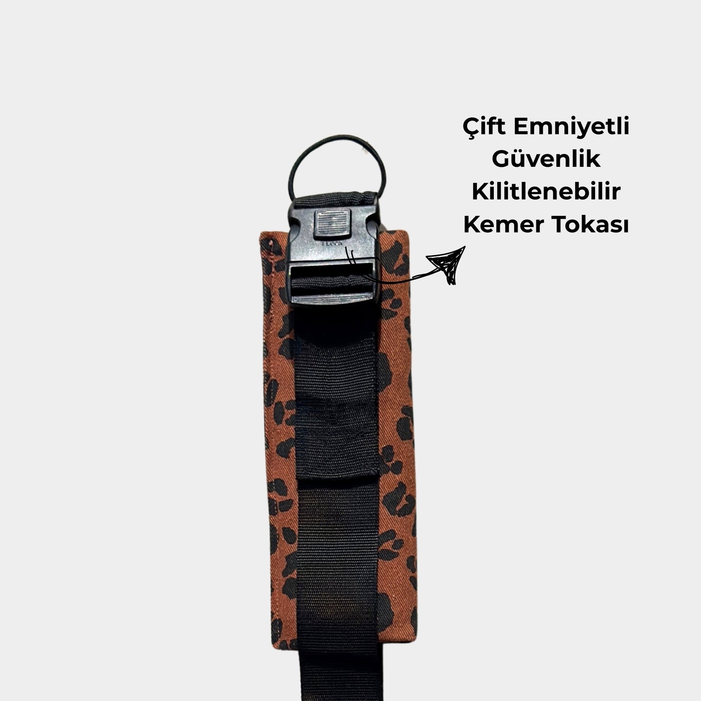 MomKoala Signature - Kahve Leopar Yan Sling Çocuk Taşıyıcı