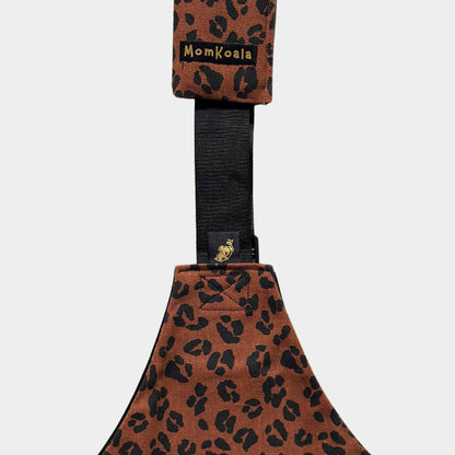 MomKoala Signature - Kahve Leopar Yan Sling Çocuk Taşıyıcı