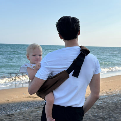 MomKoala Essential - Kahve Yan Sling Çocuk Taşıyıcı