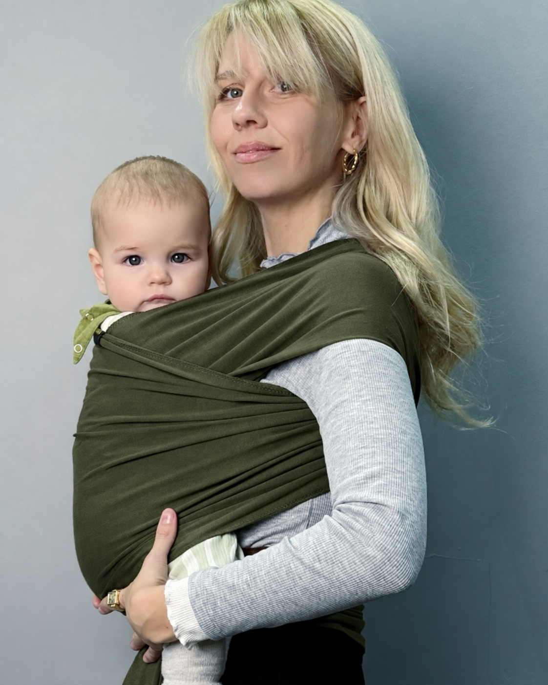 MomKoala Flexible - Haki Wrap Sling Çocuk Taşıyıcı