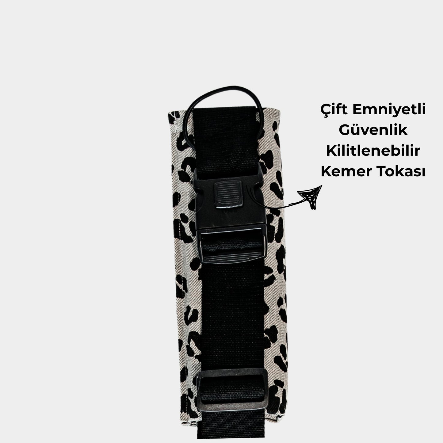 MomKoala Signature - Gri Leopar Yan Sling Çocuk Taşıyıcı