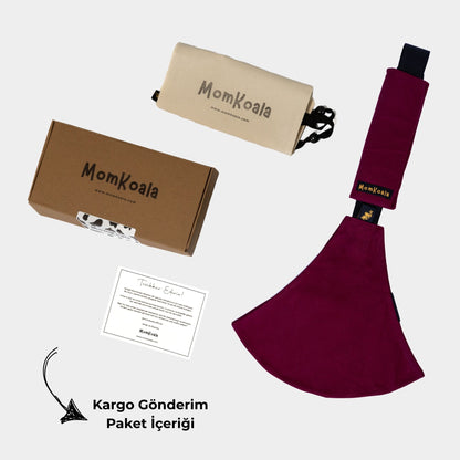 MomKoala Essential - Bordo Yan Sling Çocuk Taşıyıcı