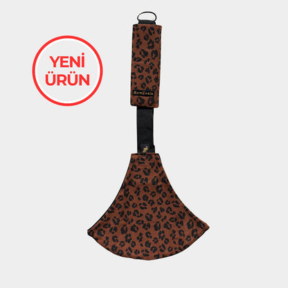 MomKoala Signature - Kahve Leopar Yan Sling Çocuk Taşıyıcı