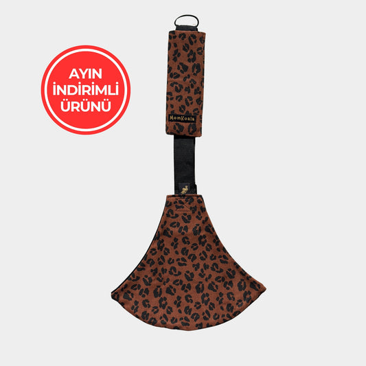 MomKoala Signature - Kahve Leopar Yan Sling Çocuk Taşıyıcı