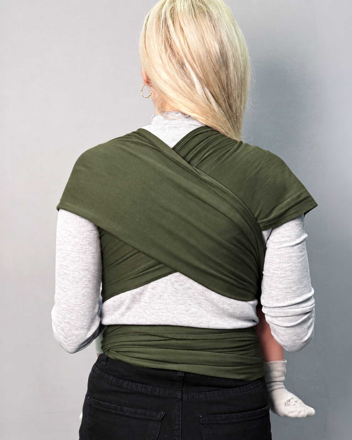 MomKoala Flexible - Haki Wrap Sling Çocuk Taşıyıcı