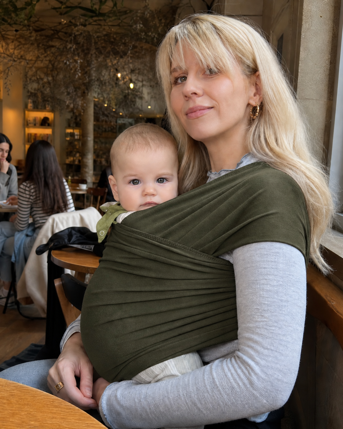 MomKoala Flexible - Haki Wrap Sling Çocuk Taşıyıcı