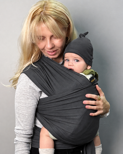 MomKoala Flexible - Füme Wrap Sling Çocuk Taşıyıcı