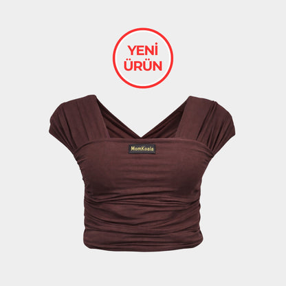 MomKoala Flexible - Kahverengi Wrap Sling Çocuk Taşıyıcı